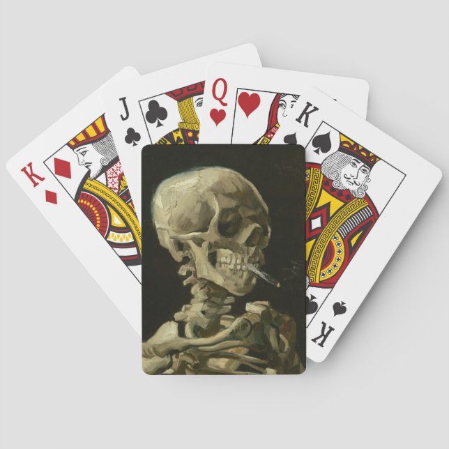 Jeu De Cartes Squelette avec cigarette allumée | Vincent van Gog (dos)