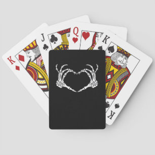 Jeu De Cartes Squelette Coeur main Signer Costume Drôle Hallowee