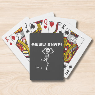 Jeu De Cartes Squelette de jambe cassée drôle humour d'Halloween