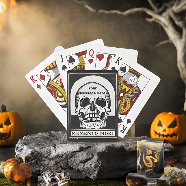 Jeu De Cartes Squelette personnalisé Anniversaire fête d'Hallowe (Créateur téléchargé)