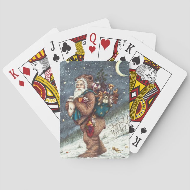 JEU DE CARTES ST. NICK DANS LA COUVERTURE TEDDY BEAR, NOËL TEDDI (dos)