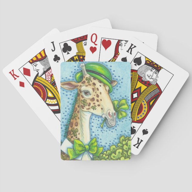 Jeu De Cartes ST. PATRICK'S IRISH GIRAFFE JOUER CARTES Poker (dos)