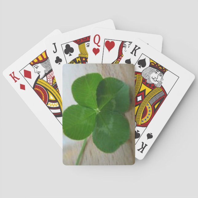 JEU DE CARTES ST. SHAMROCK DE LA JOURNÉE DE PATRICK (dos)