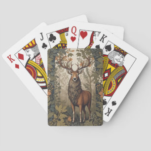 Jeu De Cartes Stag Dans La Forêt William Morris Inspiré