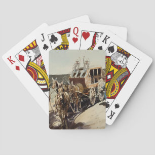 Jeu De Cartes Stagecoach Hold up par Edward Borein