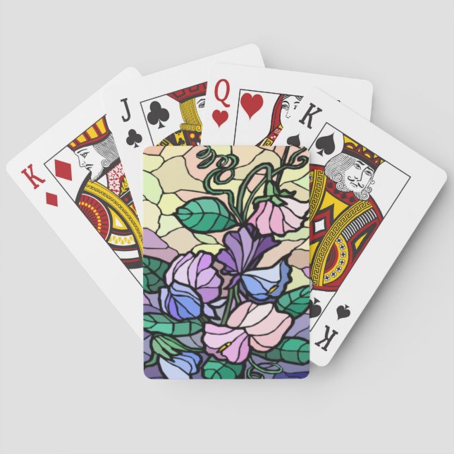 Jeu De Cartes Stain Glass Lily of the Field Playing Cards (dos)