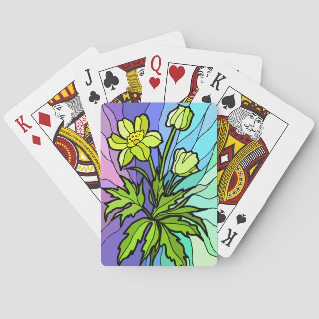 Jeu De Cartes Stain Verre Daisy Jouer Cartes (dos)