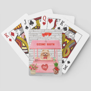 Jeu De Cartes Stand de baisers de chien Poméranie pour la Saint-
