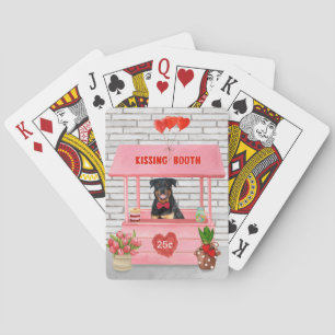 Jeu De Cartes Stand de baisers de chien Rottweiler pour la Saint