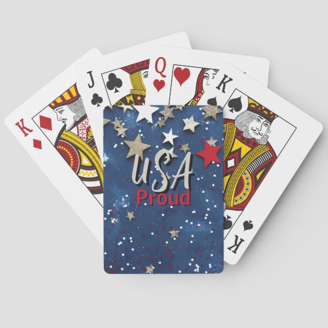 Jeu De Cartes Star Spanged USA Fière (dos)