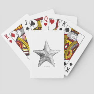 Jeu De Cartes Starfish Dessin Ocean Beach Art noir et blanc