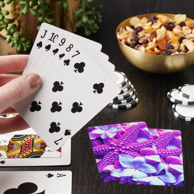 Jeu De Cartes Starfish with Flowers Playing Cards (In Situ)