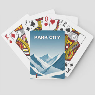 Jeu De Cartes Station de ski de Park City Utah Skieur Voyage