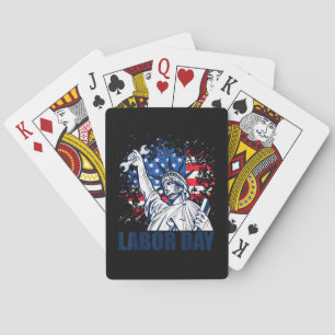 Jeu De Cartes Statue de la Liberté drôle Drapeau USA Fête du Tra