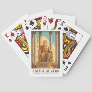 Jeu De Cartes Statue de Zeus Sept Merveilles du Monde Vintage
