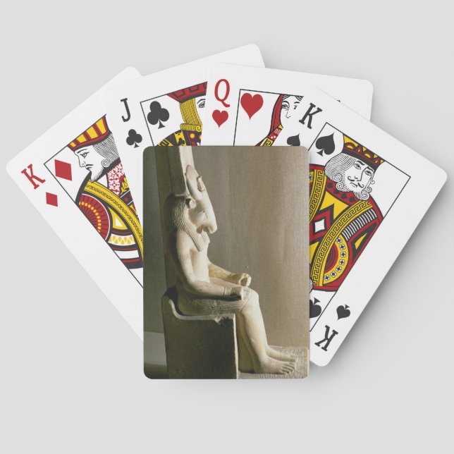Jeu De Cartes Statue du dieu Montou avec une tête de taureau, f (dos)