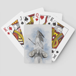 Jeu De Cartes Statue grecque classique Athena Poker Cartes - Art