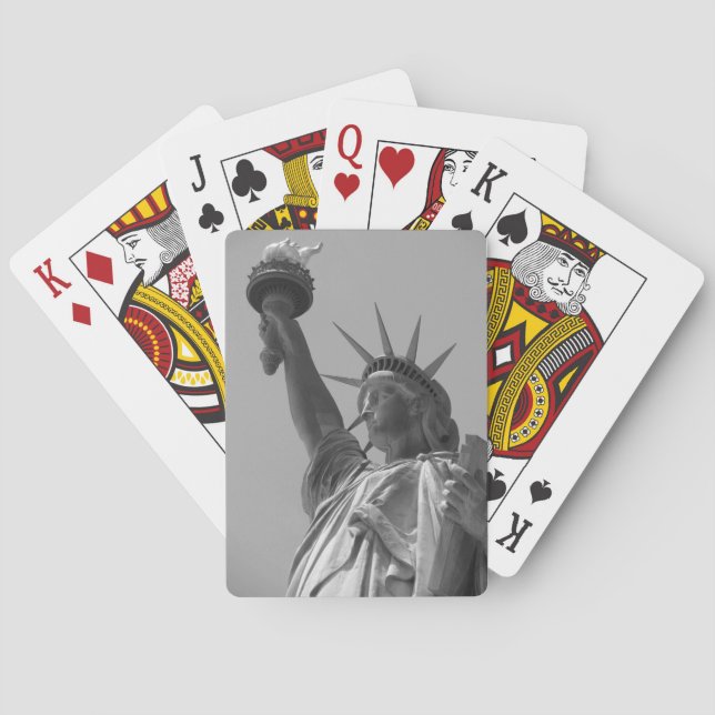 Jeu De Cartes Statue noire et blanche de Liberty New York (dos)