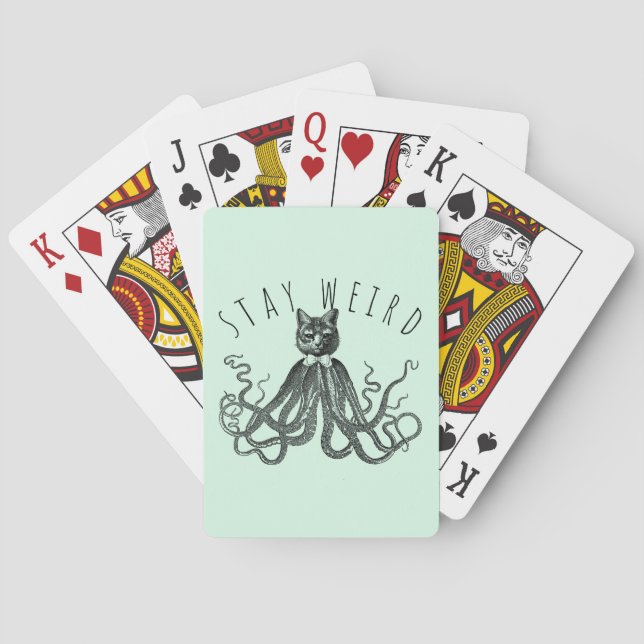 Jeu De Cartes Stay Weird Catopus Cat and Octopus Mashup (dos)
