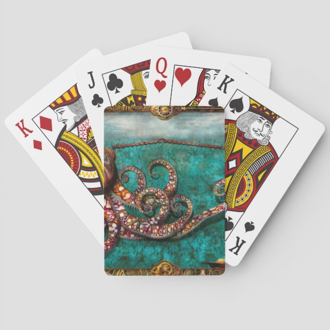 Jeu De Cartes Steampunk - L'histoire du Kraken (dos)