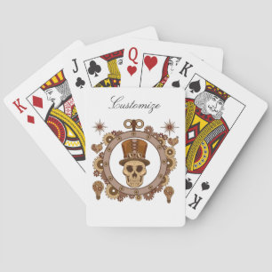 Jeu De Cartes Steampunk Theme Top Hat Skull Thunder_Cove