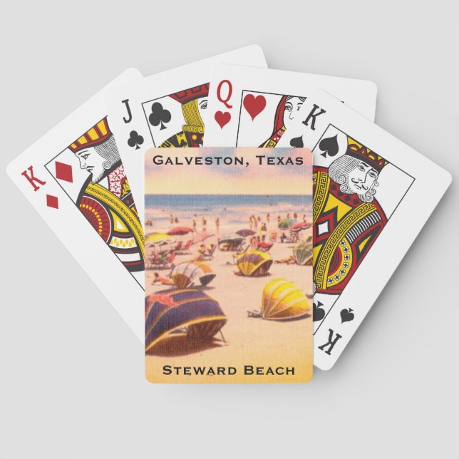Jeu De Cartes Steward Beach, Galveston, Texas (dos)