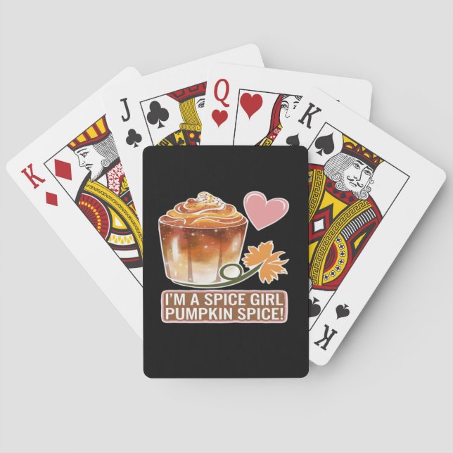 Jeu De Cartes Sticker Latte Fille épice citrouille (dos)