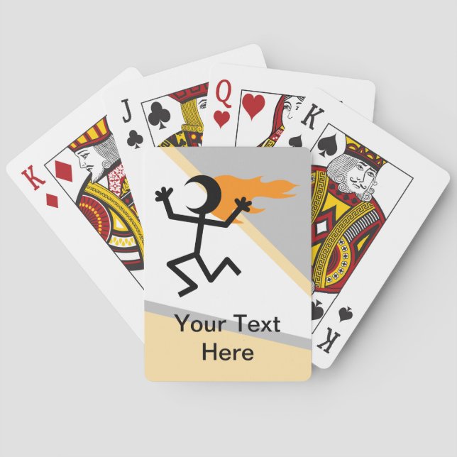Jeu De Cartes Stickman à tête flamboyante (dos)
