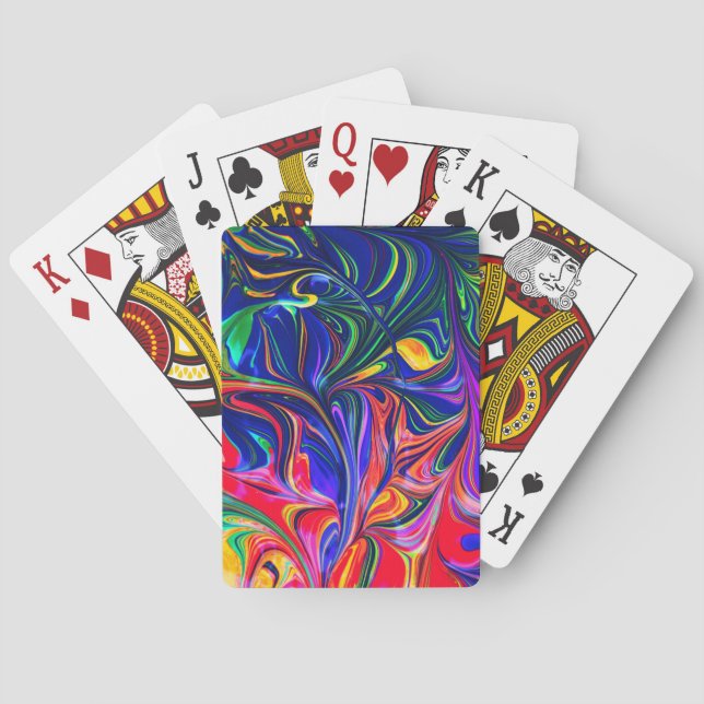 Jeu De Cartes Sticle à rayures arc-en-ciel (dos)