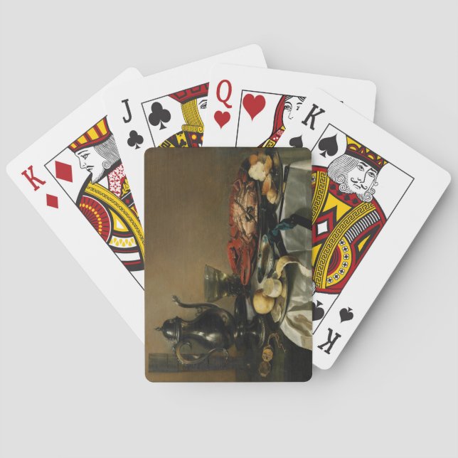 Jeu De Cartes Still Life, 1643 (huile sur panneau) (dos)