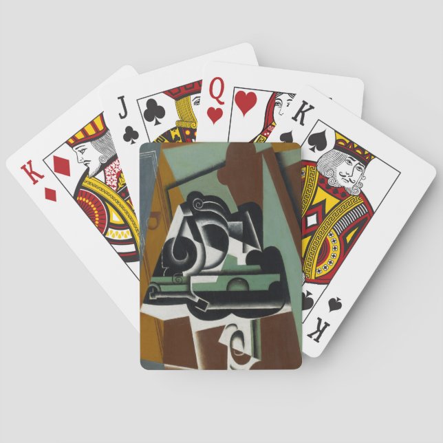Jeu De Cartes Still Life, 1917 (oil on panel) (dos)