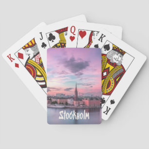 Jeu De Cartes Stockholm Capital of Sweden Night Skyline
