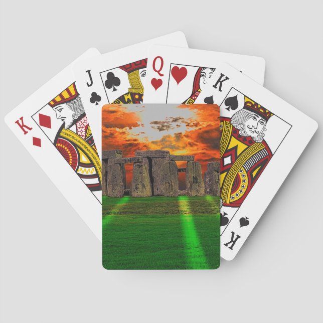 Jeu De Cartes Stonehenge Standing Stones au coucher du soleil (dos)