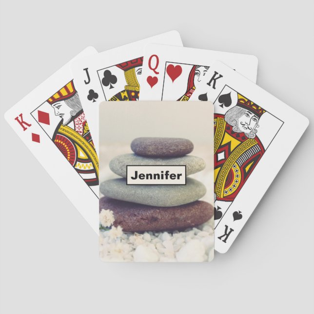 Jeu De Cartes Stones empilées Méditative Cairn (dos)