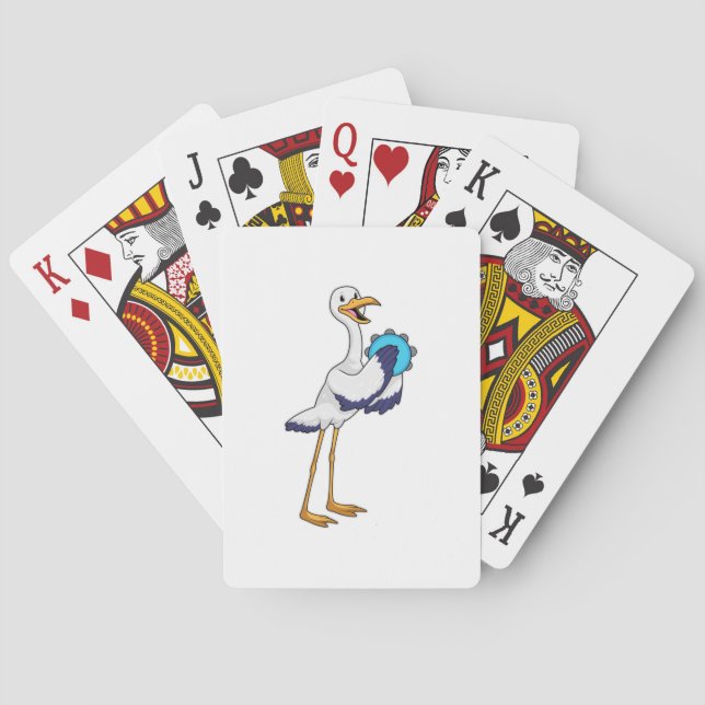 Jeu De Cartes Stork en musicien avec Tambourine (dos)