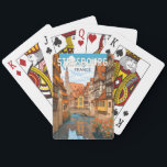 Jeu De Cartes Strasbourg France Travel Art Vintage<br><div class="desc">Strasbourg design de voyage vectoriel rétro. Strasbourg est la capitale de la région du Grand Est,  anciennement Alsace,  dans le nord-est de la France.</div>