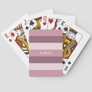 Jeu De Cartes Stripes Motif personnalisé monogramme lecture de c