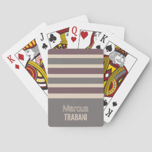 Jeu De Cartes Stripes Motif personnalisé monogramme lecture de c