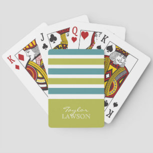 Jeu De Cartes Stripes Motif personnalisé monogramme lecture de c