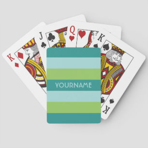 Jeu De Cartes Stripes Motif personnalisé monogramme lecture de c