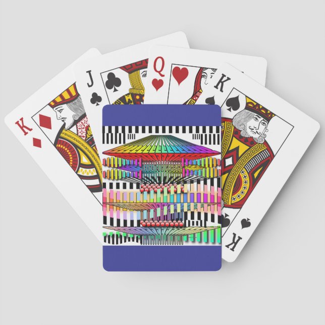 Jeu De Cartes Structure Géométrique Bleu  (dos)