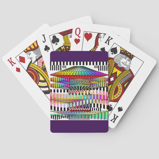 Jeu De Cartes Structure Géométrique Violet  (dos)