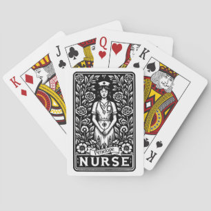 Jeu De Cartes Style Black & white Nurse Tarot illustré