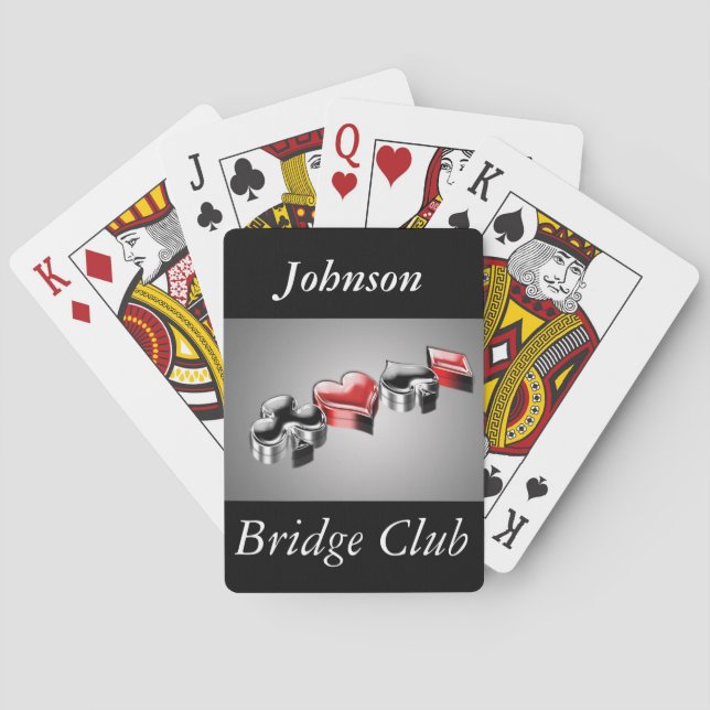 Jeu De Cartes Style Bridge Poker Canasta Convient Moderne Person (dos)