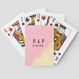 Jeu De Cartes style de texte minimal simple blanc mariage rose j