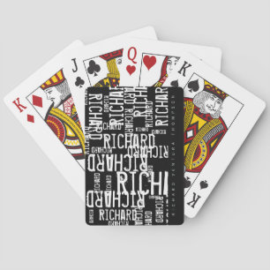 Jeu De Cartes Style moderne b/w jouer des cartes avec nom