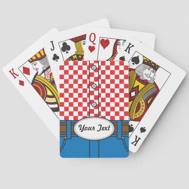 Jeu De Cartes Style occidental (avec la boucle de ceinture (dos)