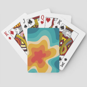 Jeu De Cartes Style rétro coloré design tourbillon