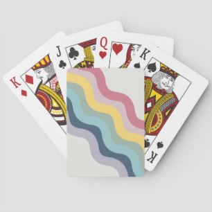 Jeu De Cartes Style rétro couleur diagonale vagues design
