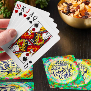 Jeu De Cartes Stylé Vert Floral Merveilleux Devis Mondial